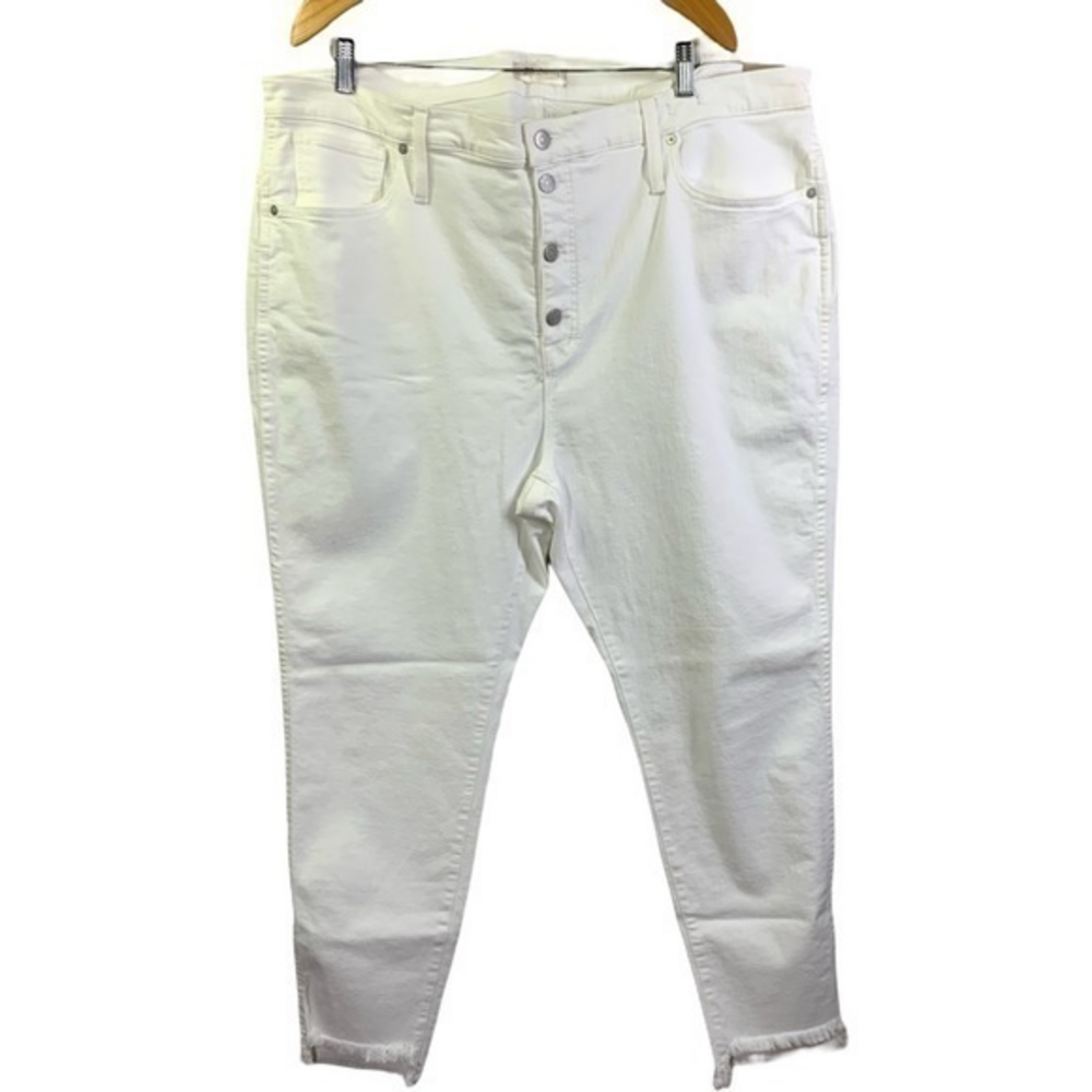 MADEWELL White 10" High-Rise Skinny Crop Denim Jeans - NWT‎